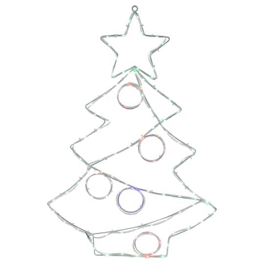Northlight 28" Pre-Lit Multicolor LED Lighted Christmas Tree with Ornaments Decoration